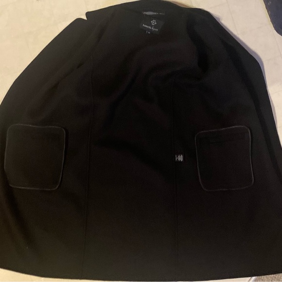 Nanette Lepore Long Black Winter Coat/Blazer, Size Large, One Button - Picture 7 of 8